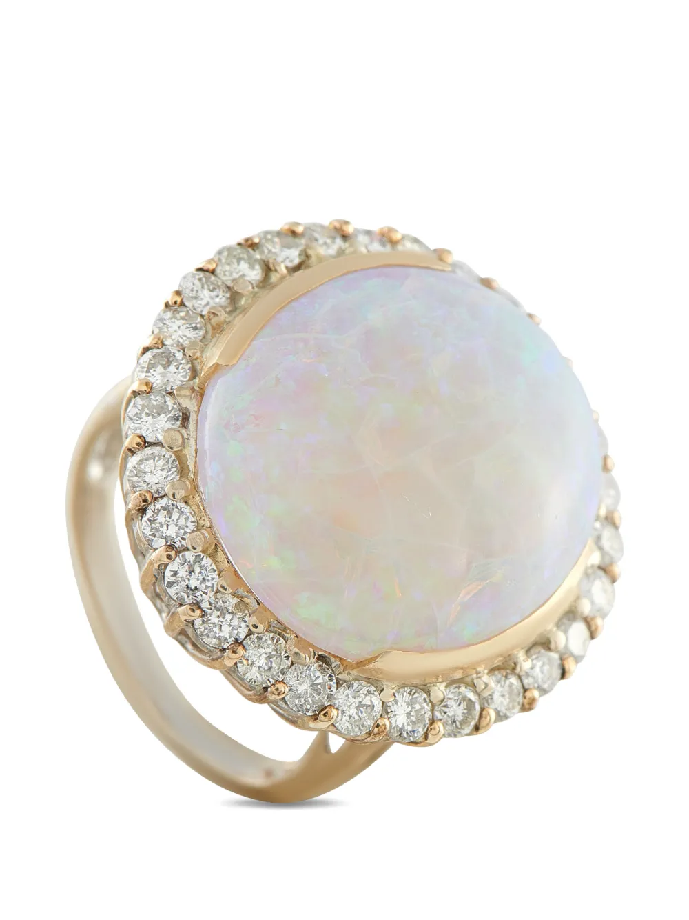 LB Exclusive diamond opal embellished ring - Oro