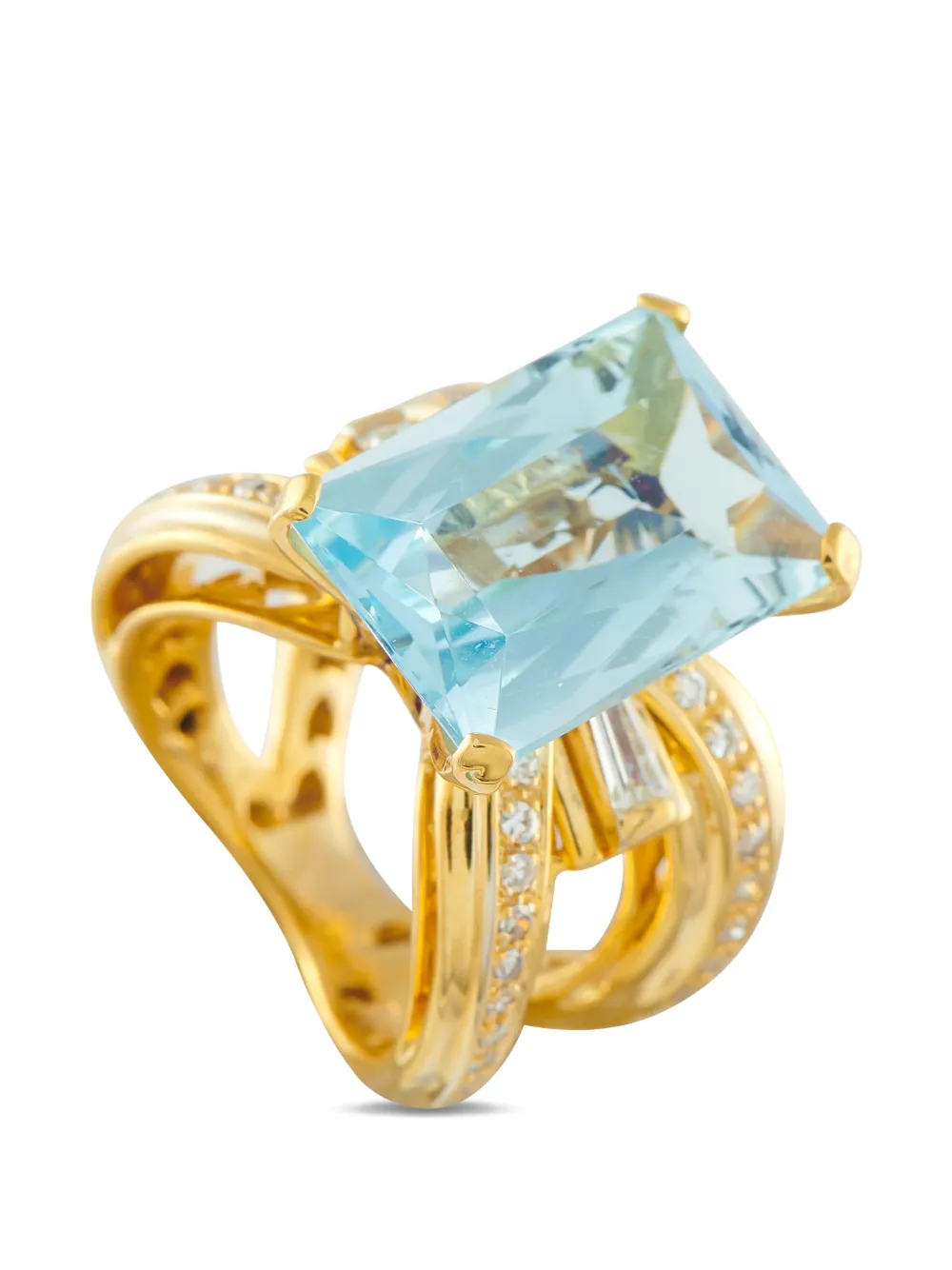LB Exclusive aquamarine and diamond ring - Oro