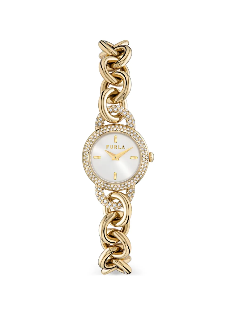 Furla Orologio con cristalli 30mm - Bianco