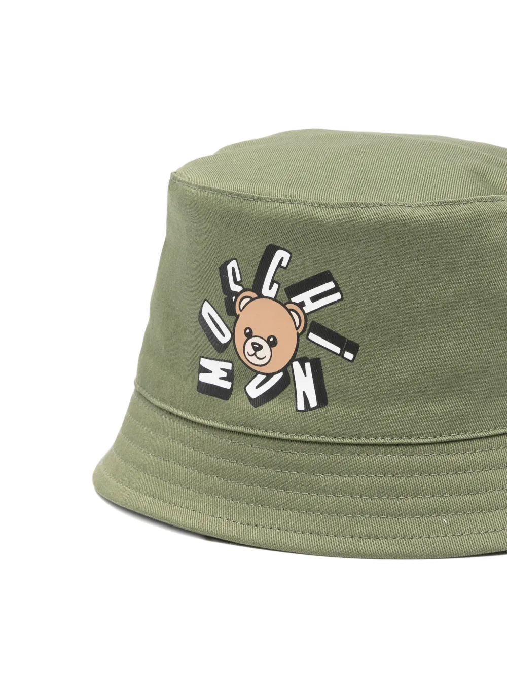 Moschino Kids Vissershoed met beerprint Groen