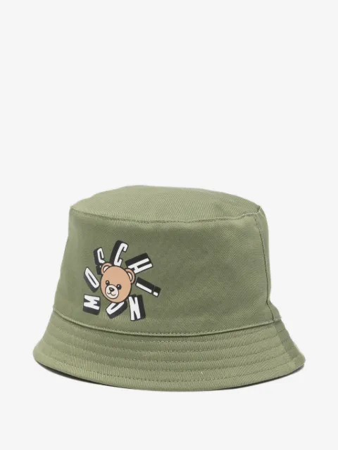 Moschino Kids bear-print bucket hat