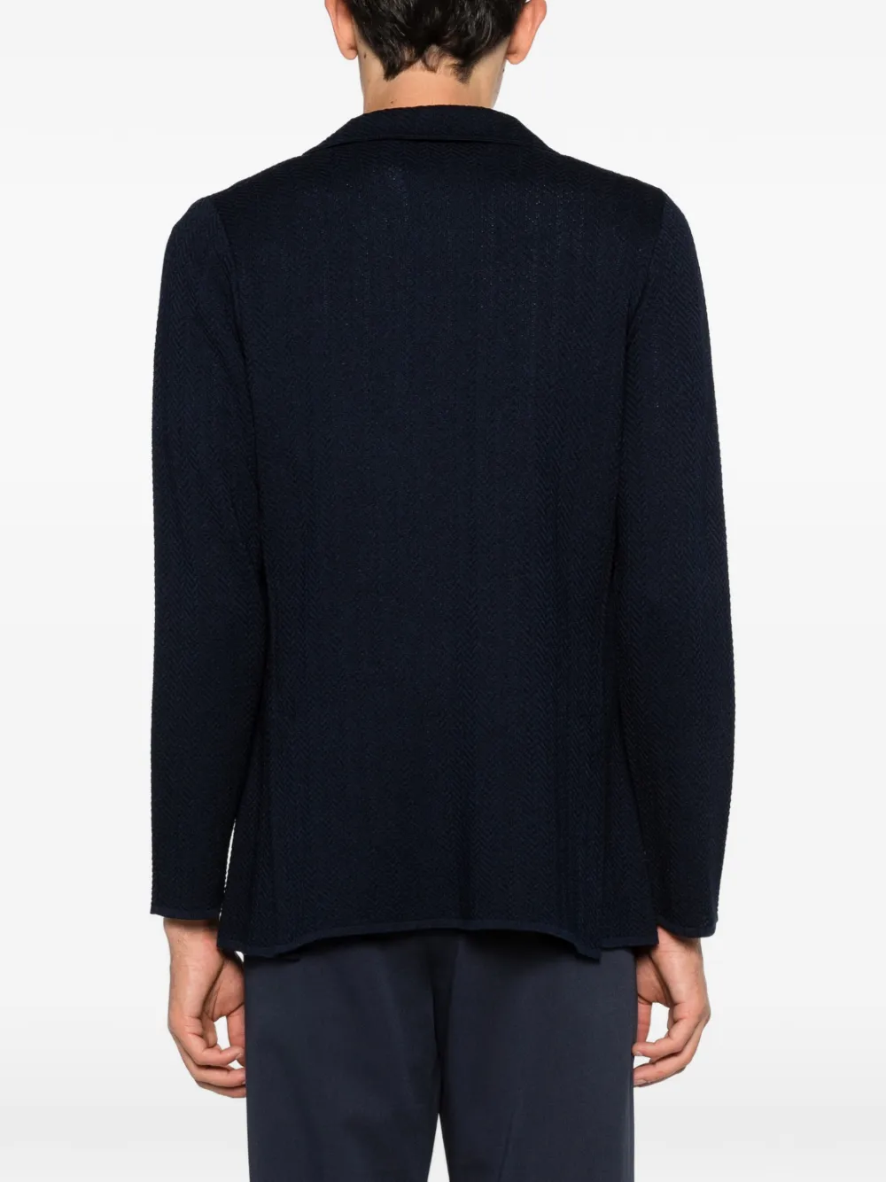 Lardini Blazer met bewerkte revers Blauw