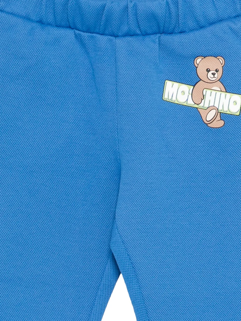 Moschino Kids Broek met teddy-logo Blauw