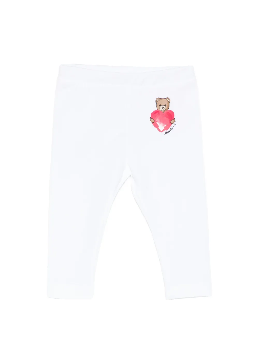 Moschino Kids heart graphic leggings - Bianco