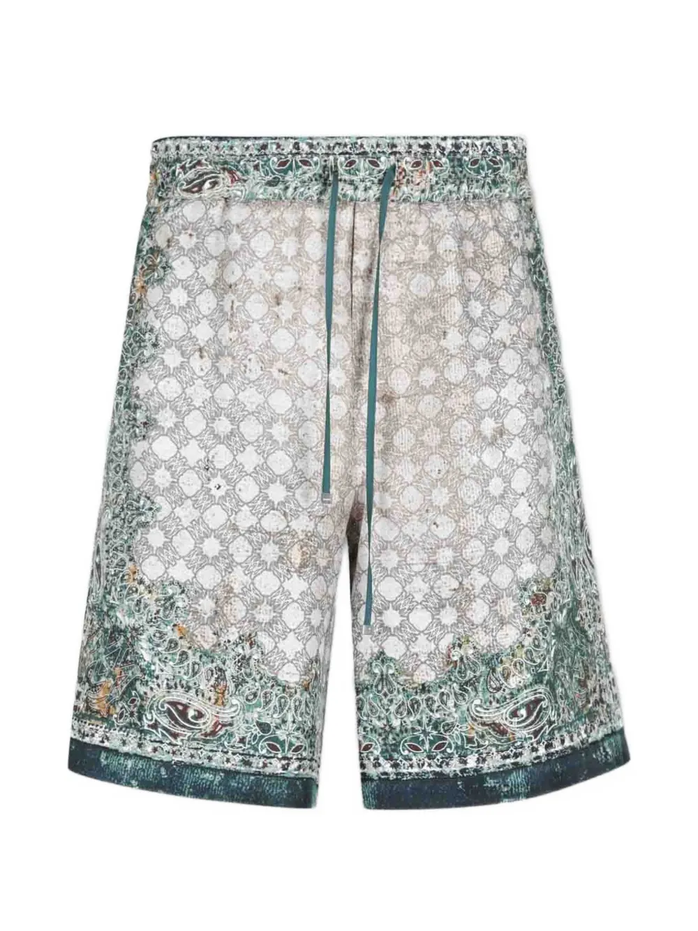 Amiri Printed Bermuda Shorts In Green