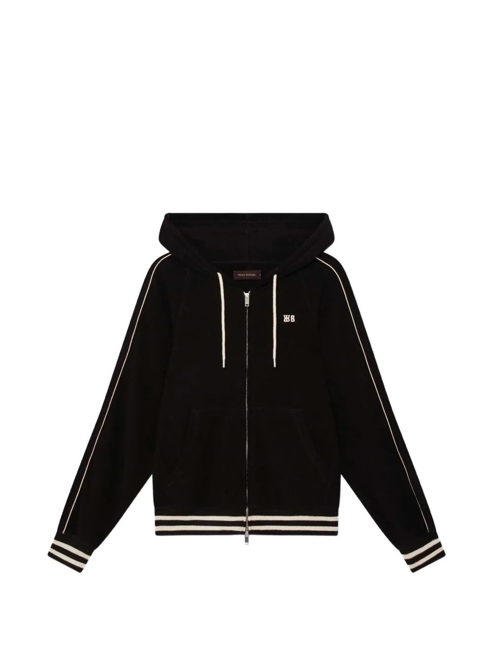 Wales Bonner Prince zip-up hoodie - Nero