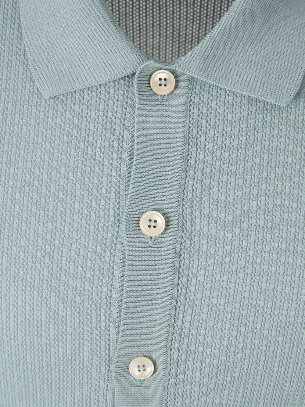  Gran Sasso Buttoned Collared Shirt - Green 