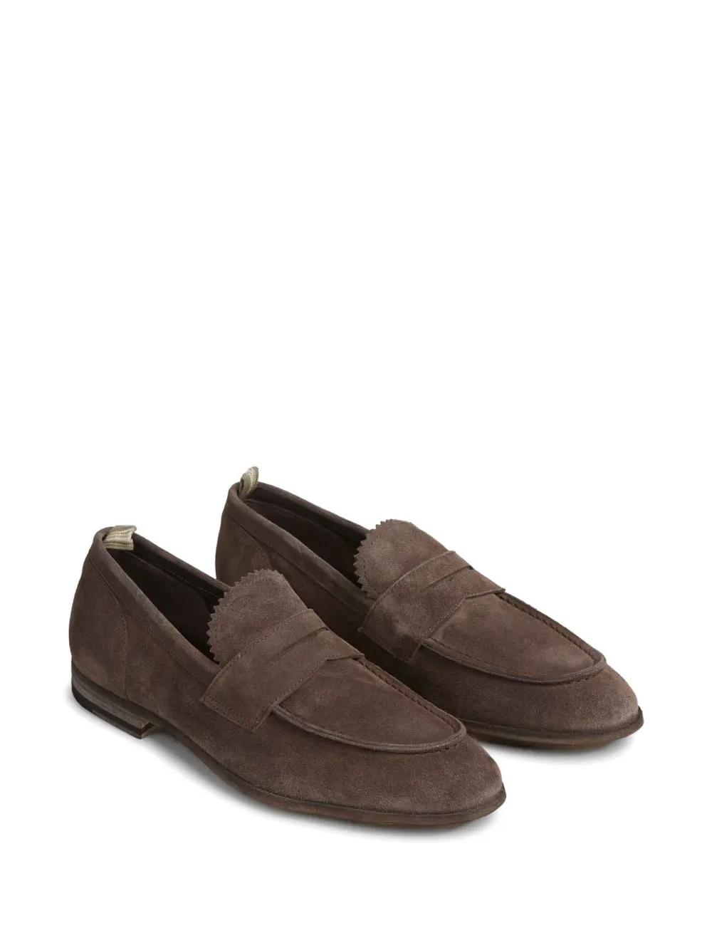 Officine Creative Loafers met gewelfd detail en penny bandje Bruin