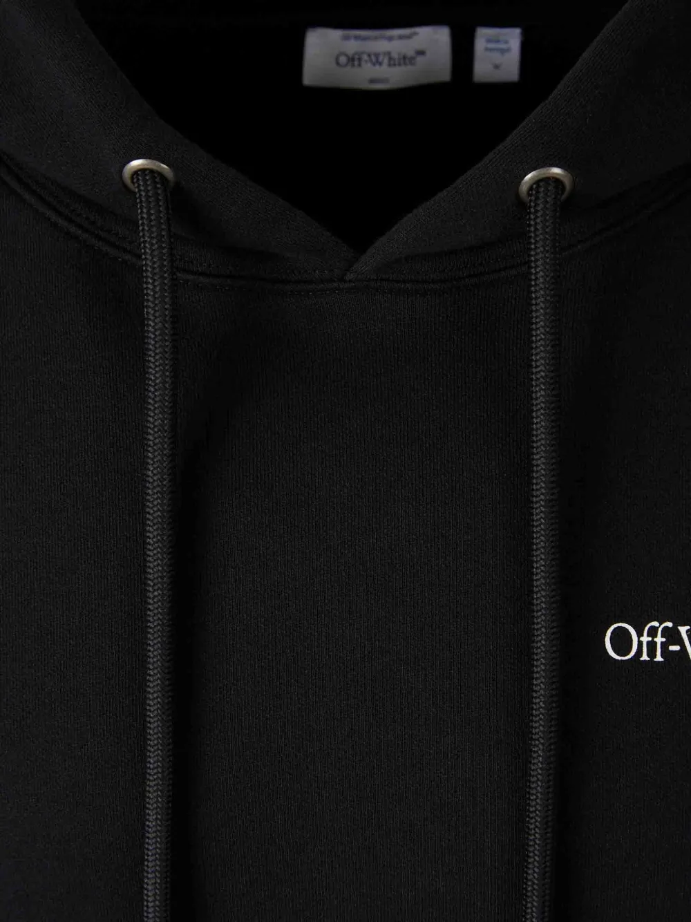 Off-White Hoodie met logo Zwart
