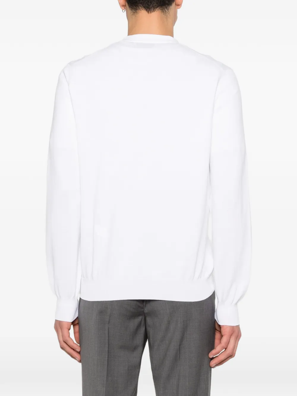 Gran Sasso Vest met V-hals en knoopsluiting Wit
