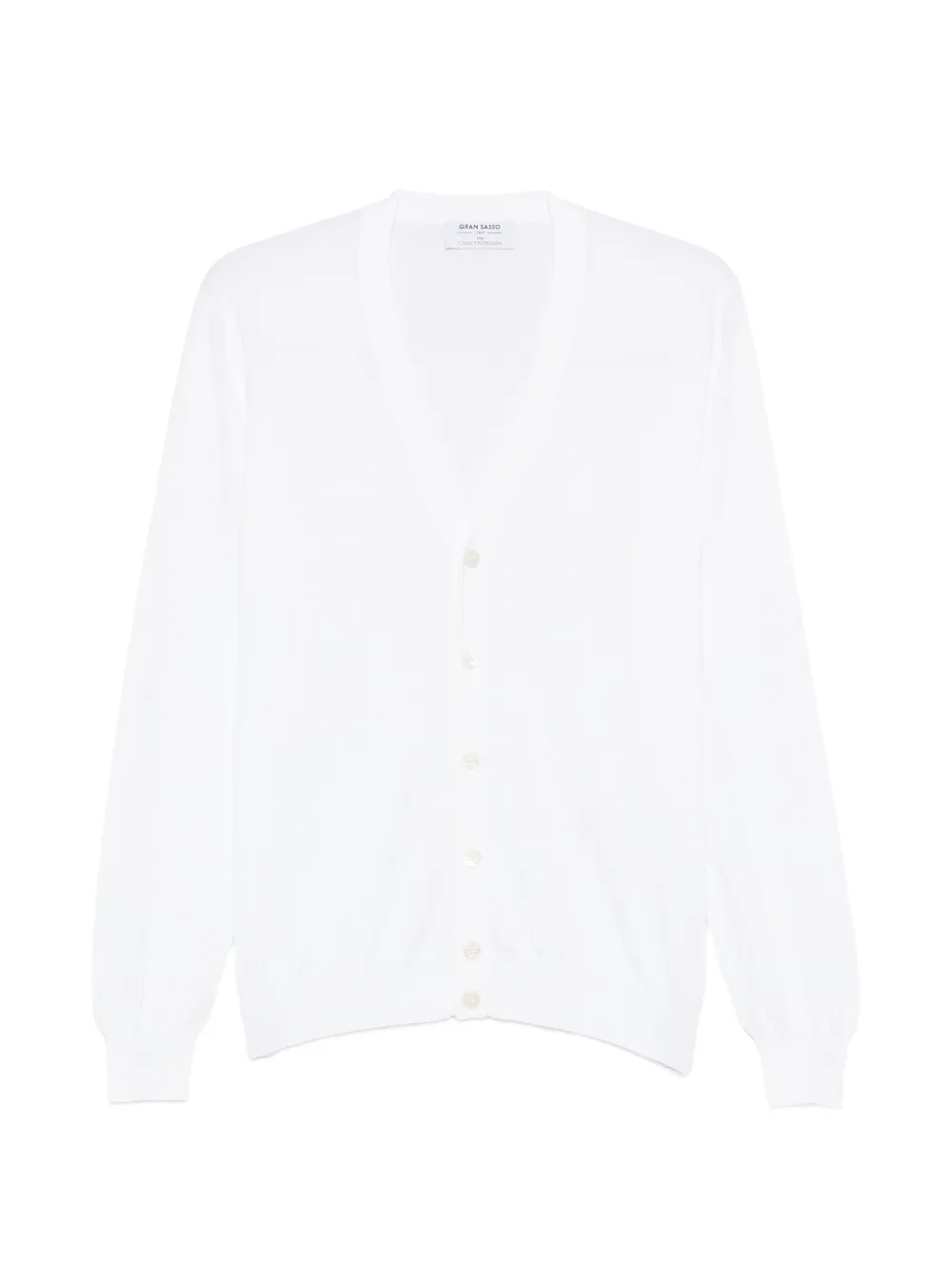 Gran Sasso button-fastening V-neck cardigan - Bianco