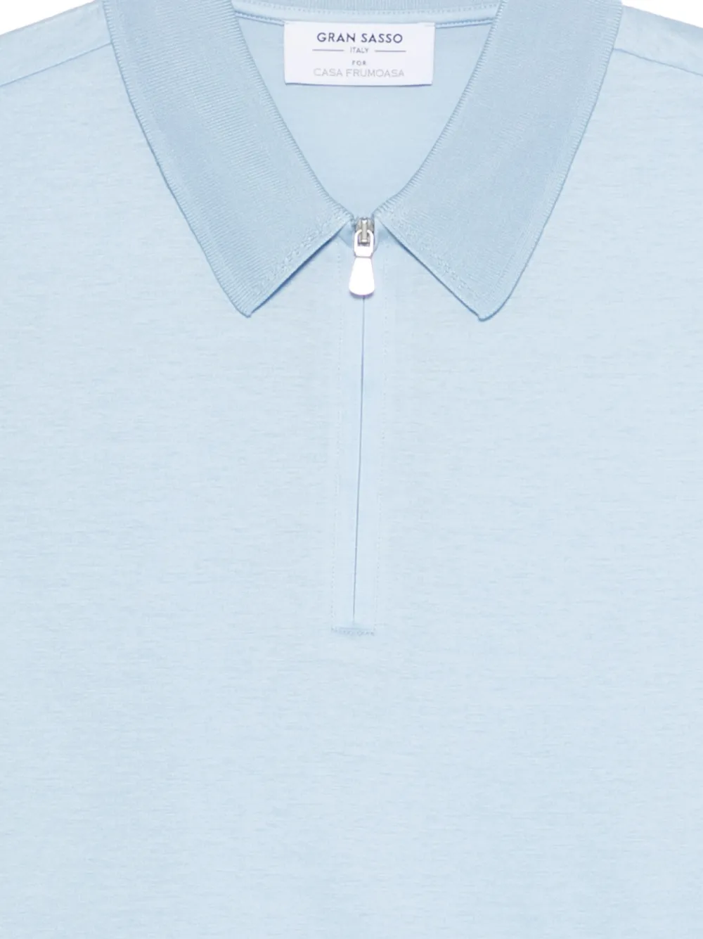 Gran Sasso Poloshirt met halve rits Blauw