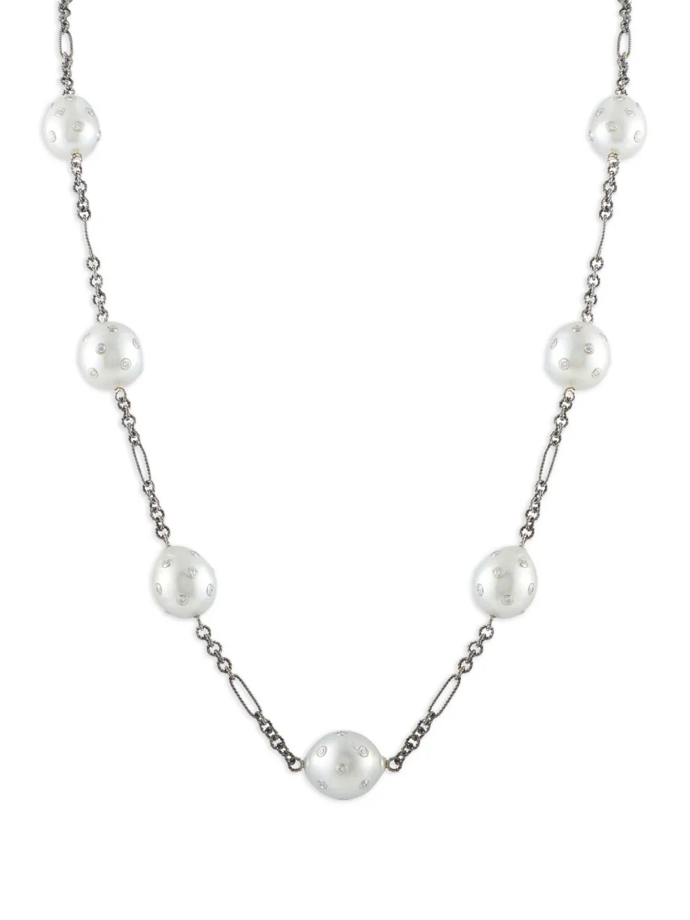 LB Exclusive diamond pearl necklace - Argento