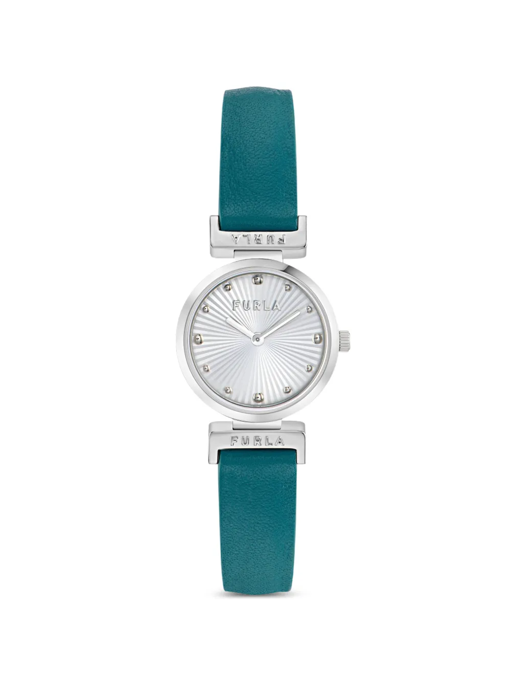 Furla Strukturierte Armbanduhr mit Zifferblatt 34mm - Silber