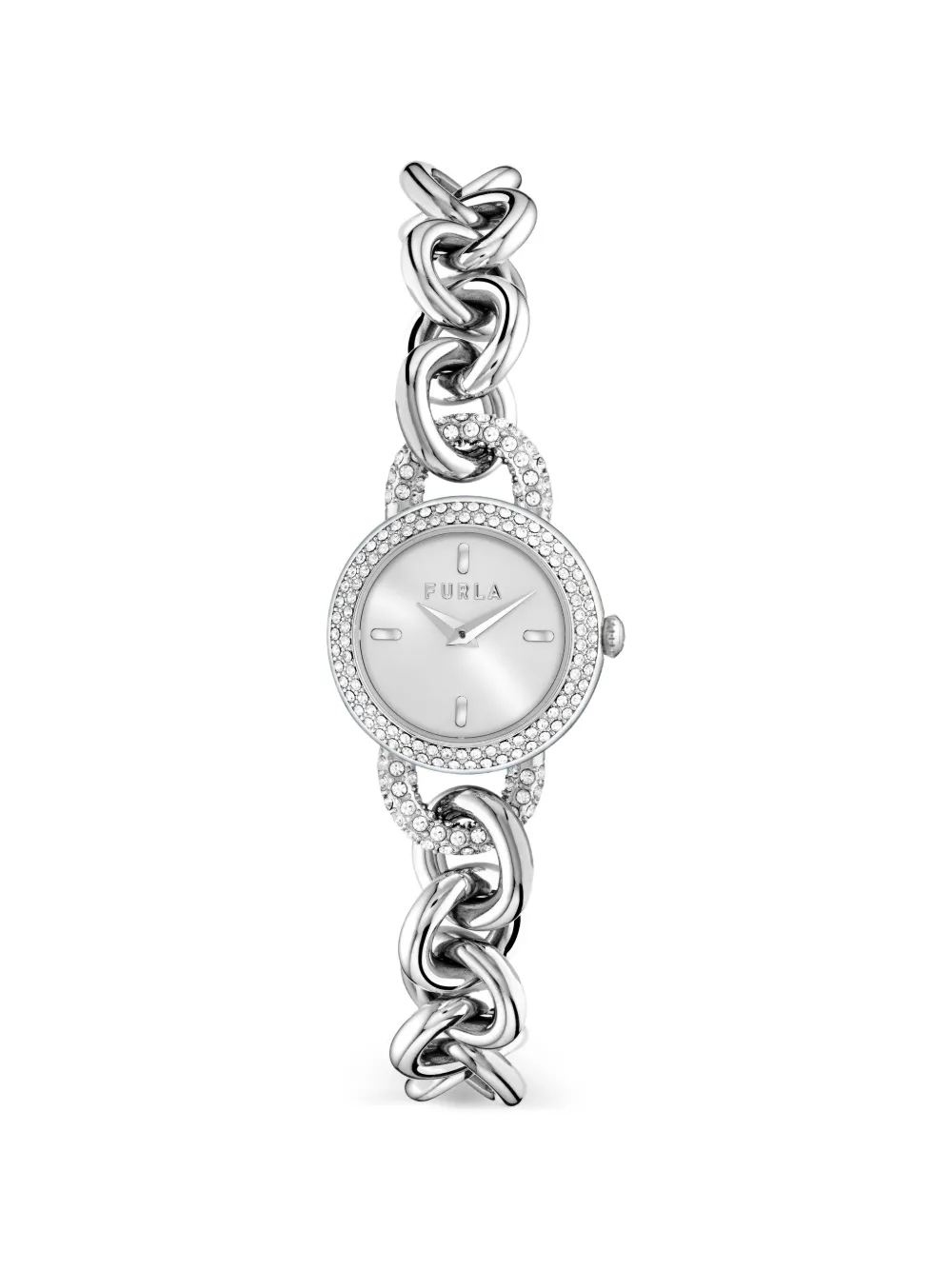 Furla Orologio con cristalli 34mm - Argento