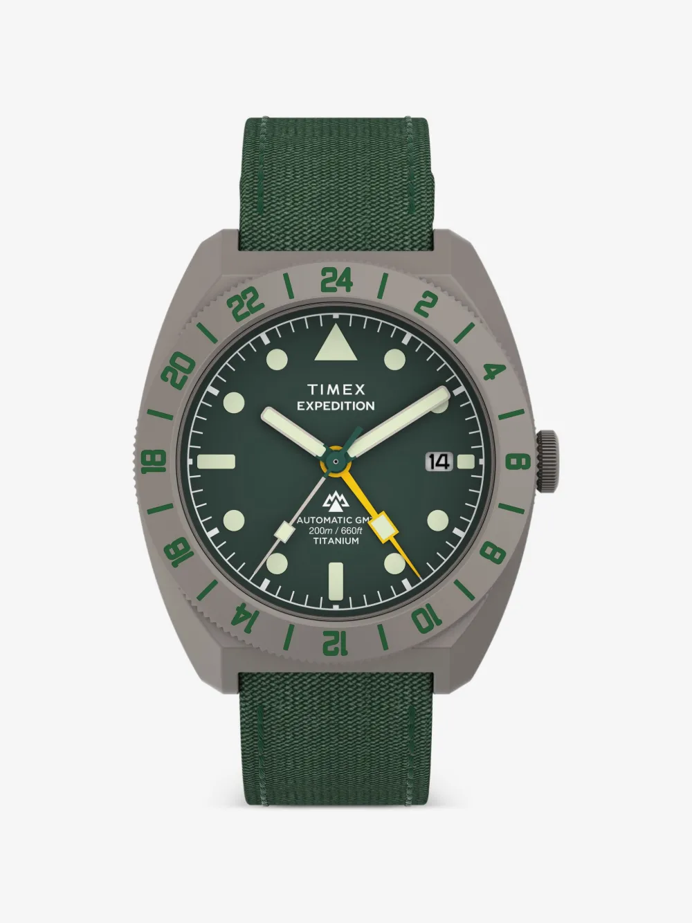 TIMEX Expedition® Pioneer Automatic GMT 41mm watch | Green | Image 1