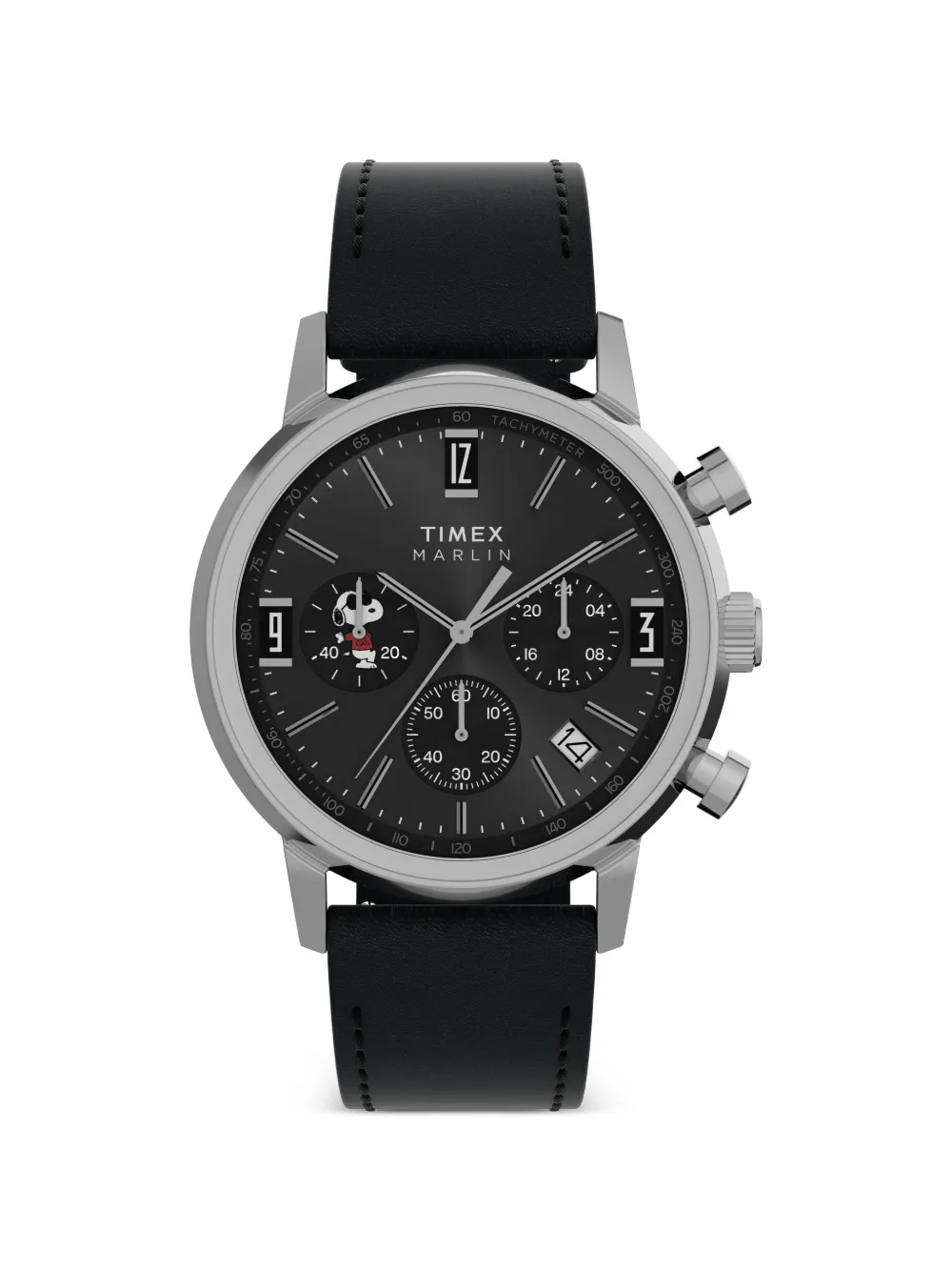 TIMEX X 피너츠® 말린® 크로노그래프 조 쿨 40mm 시계 | 블랙 | Image 1