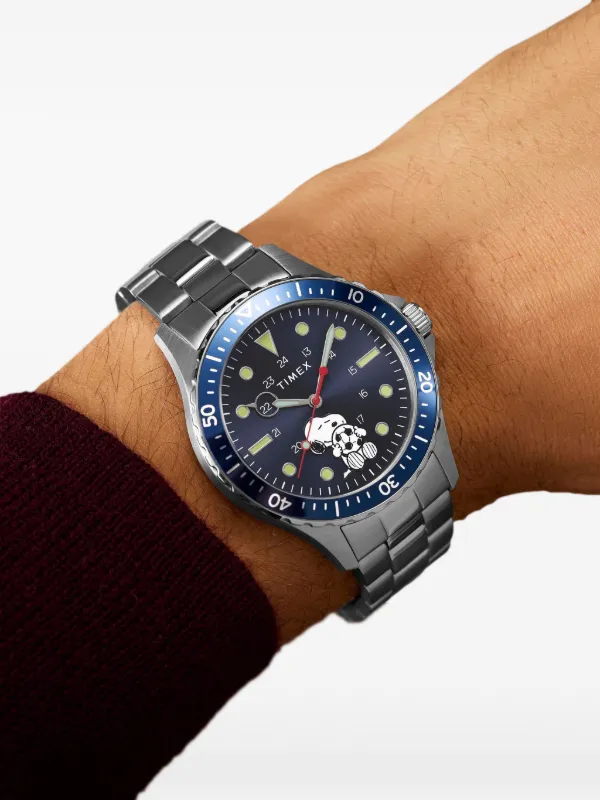 TIMEX x Peanuts® Snoopy Soccer 41mm Watch | Blue | FARFETCH