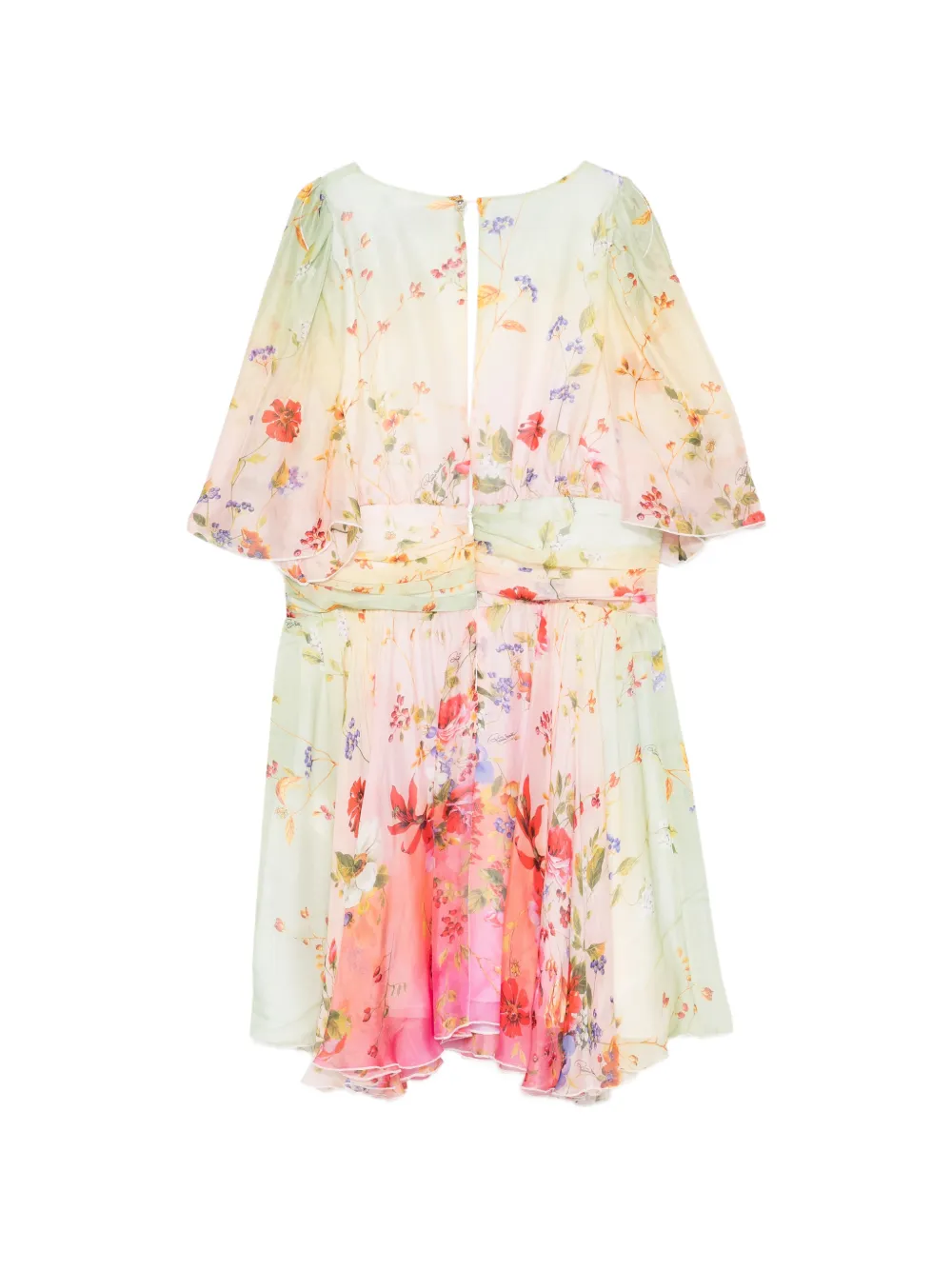 Roberto Cavalli Junior Jurk met bloemenprint Groen