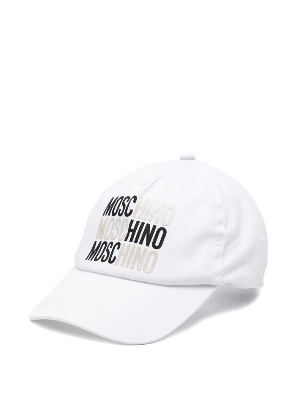 Moschino Kids logo-print baseball cap - Bianco