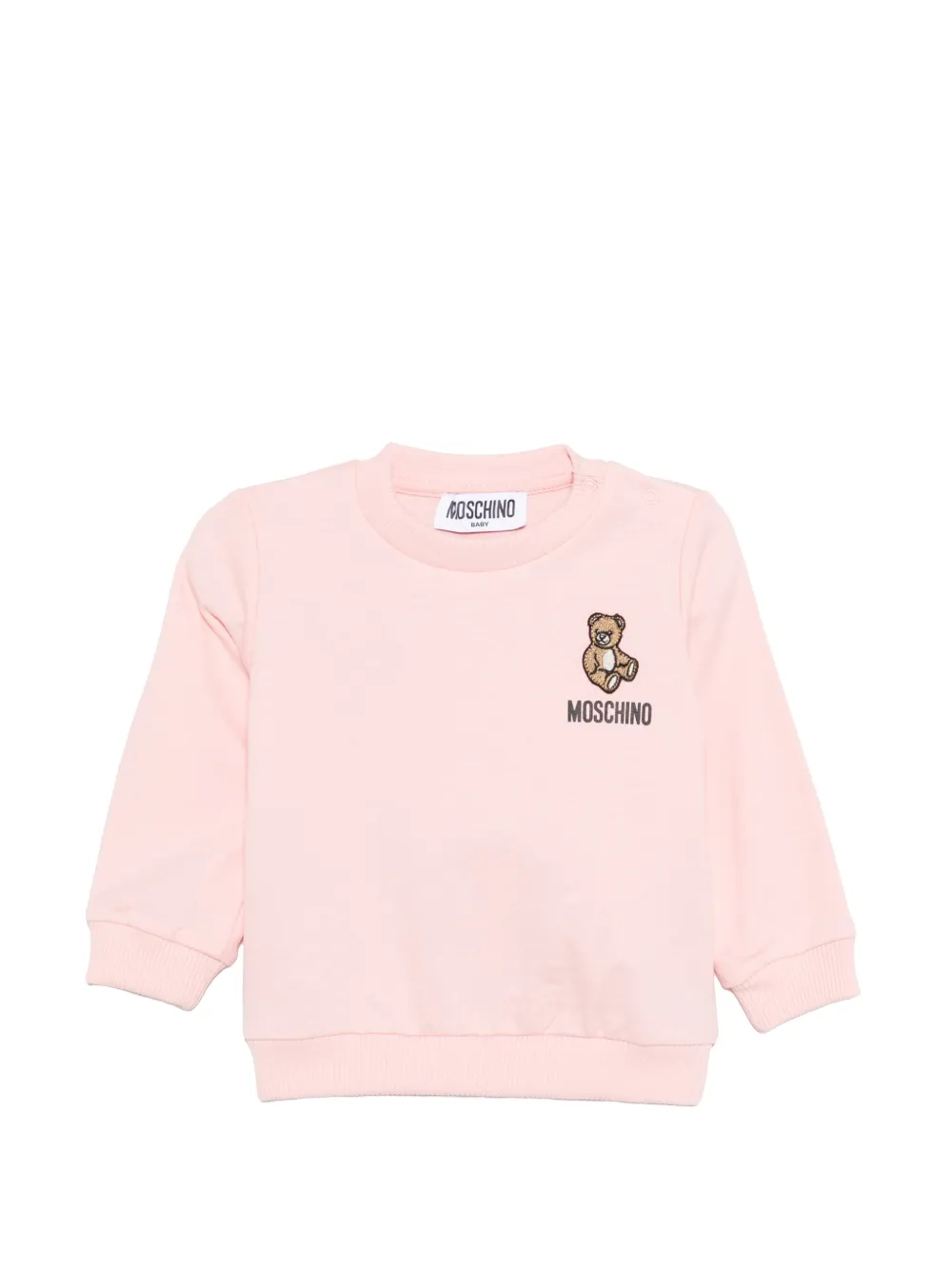 Moschino Kids teddy embroidery sweatshirt - Rosa