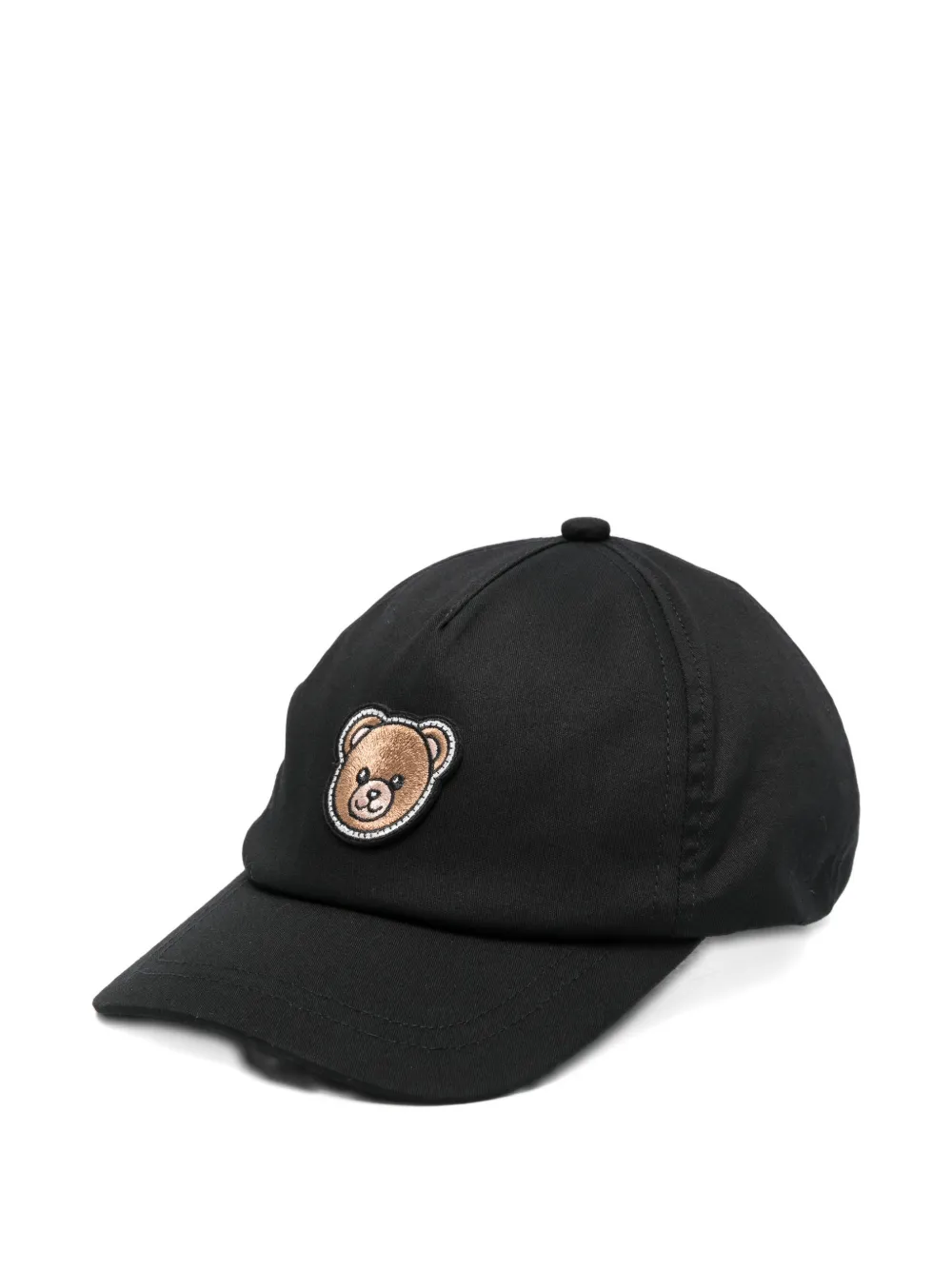 Moschino Kids teddy-appliqué baseball hat - Schwarz
