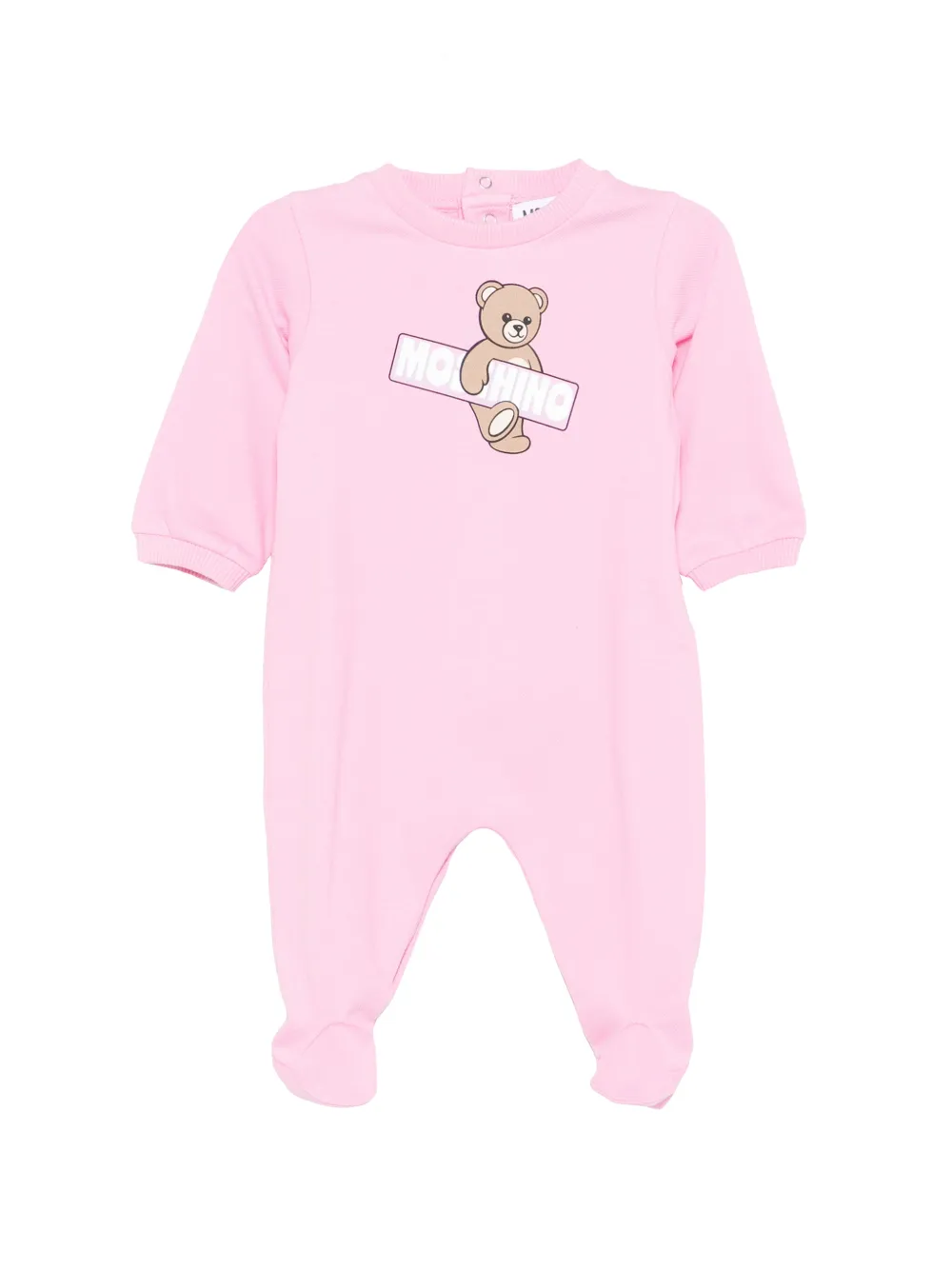 Moschino Kids teddy graphic romper - Rosa
