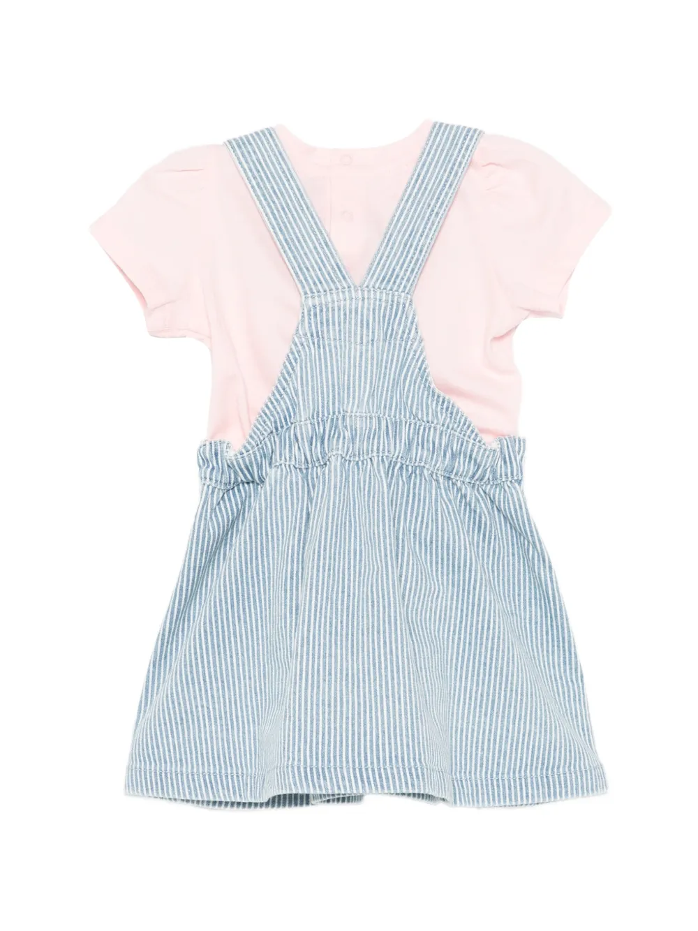 Moschino Kids Gestreept romperset met beer Blauw