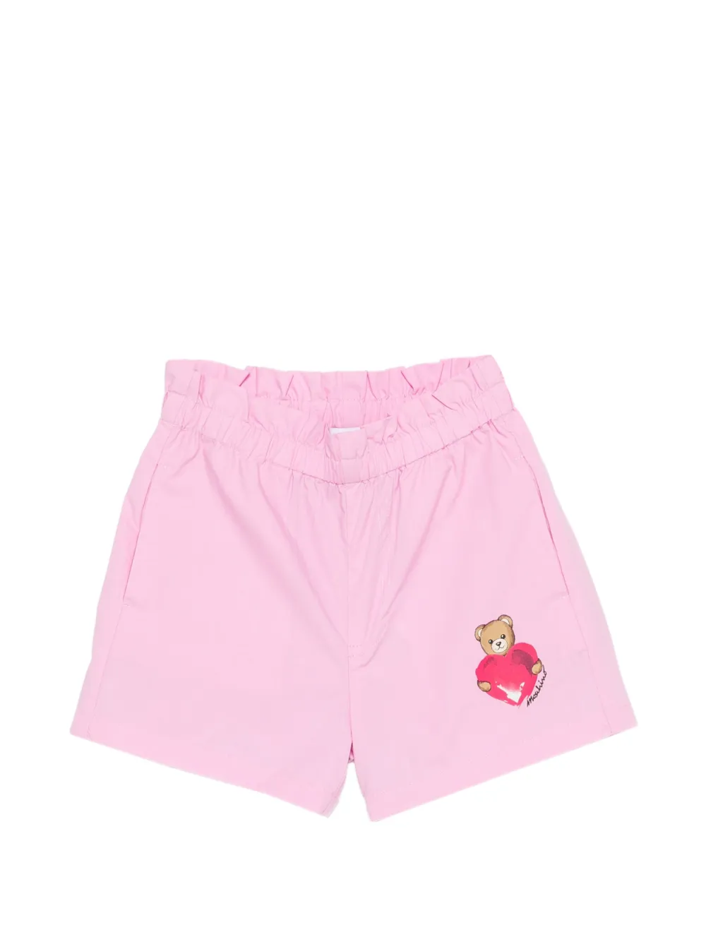 Moschino Kids teddy graphic shorts - Rosa