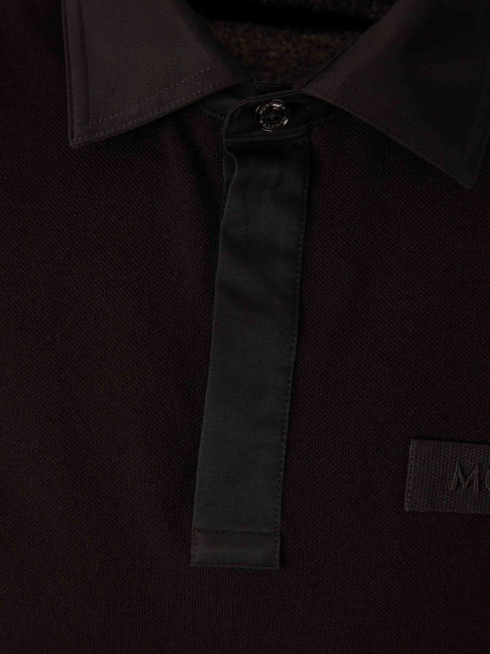 Moncler Poloshirt met gestikt logo en korte mouwen Zwart