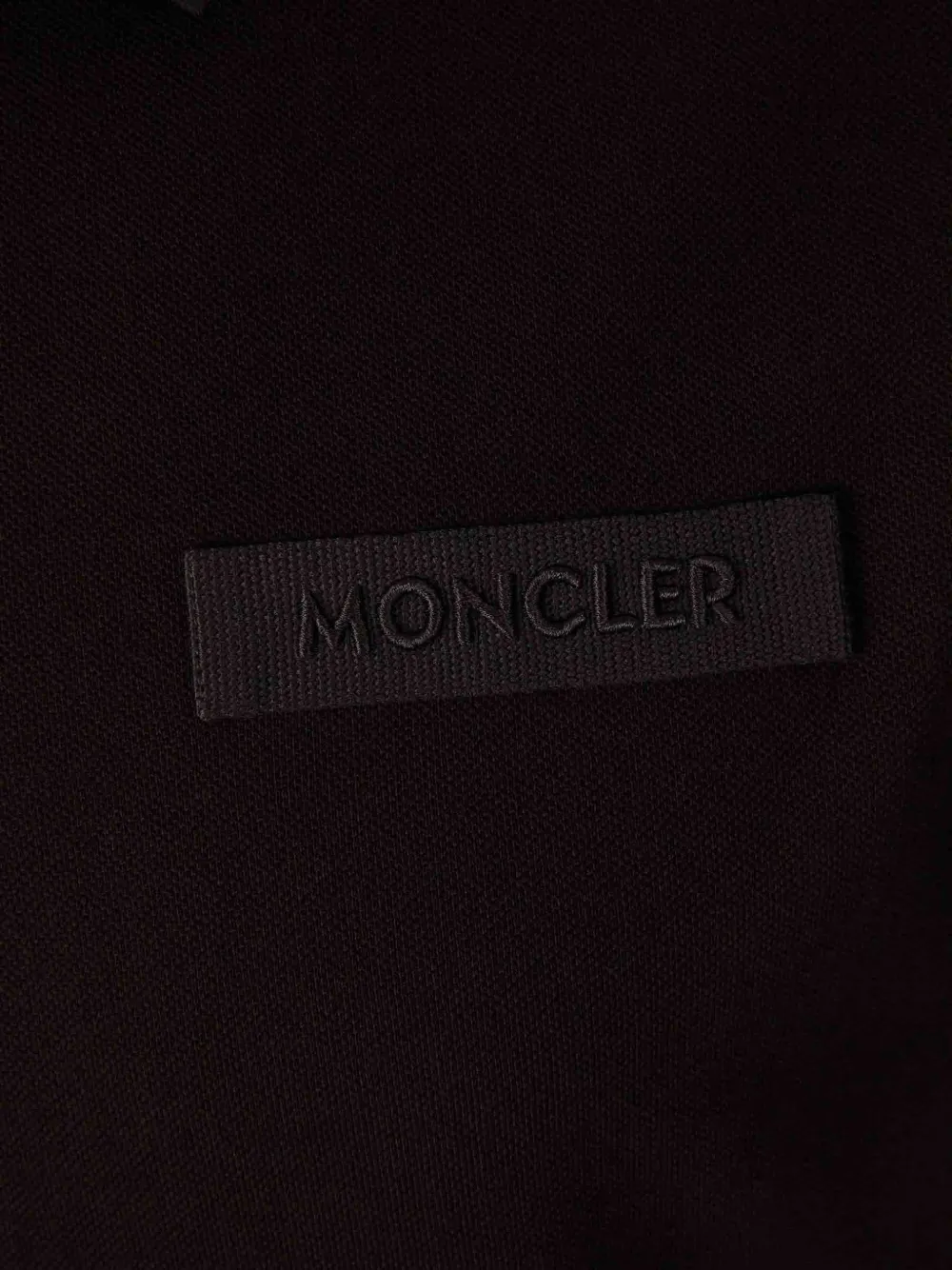 Moncler Poloshirt met gestikt logo en korte mouwen Zwart