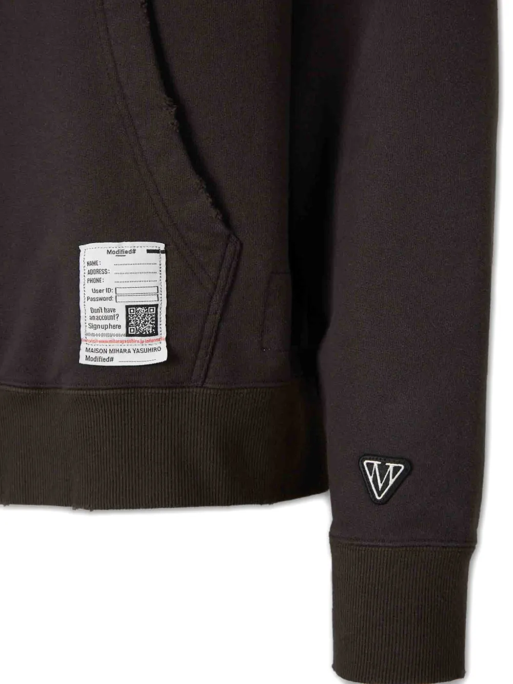 Maison MIHARA YASUHIRO Hoodie met grafische print Zwart