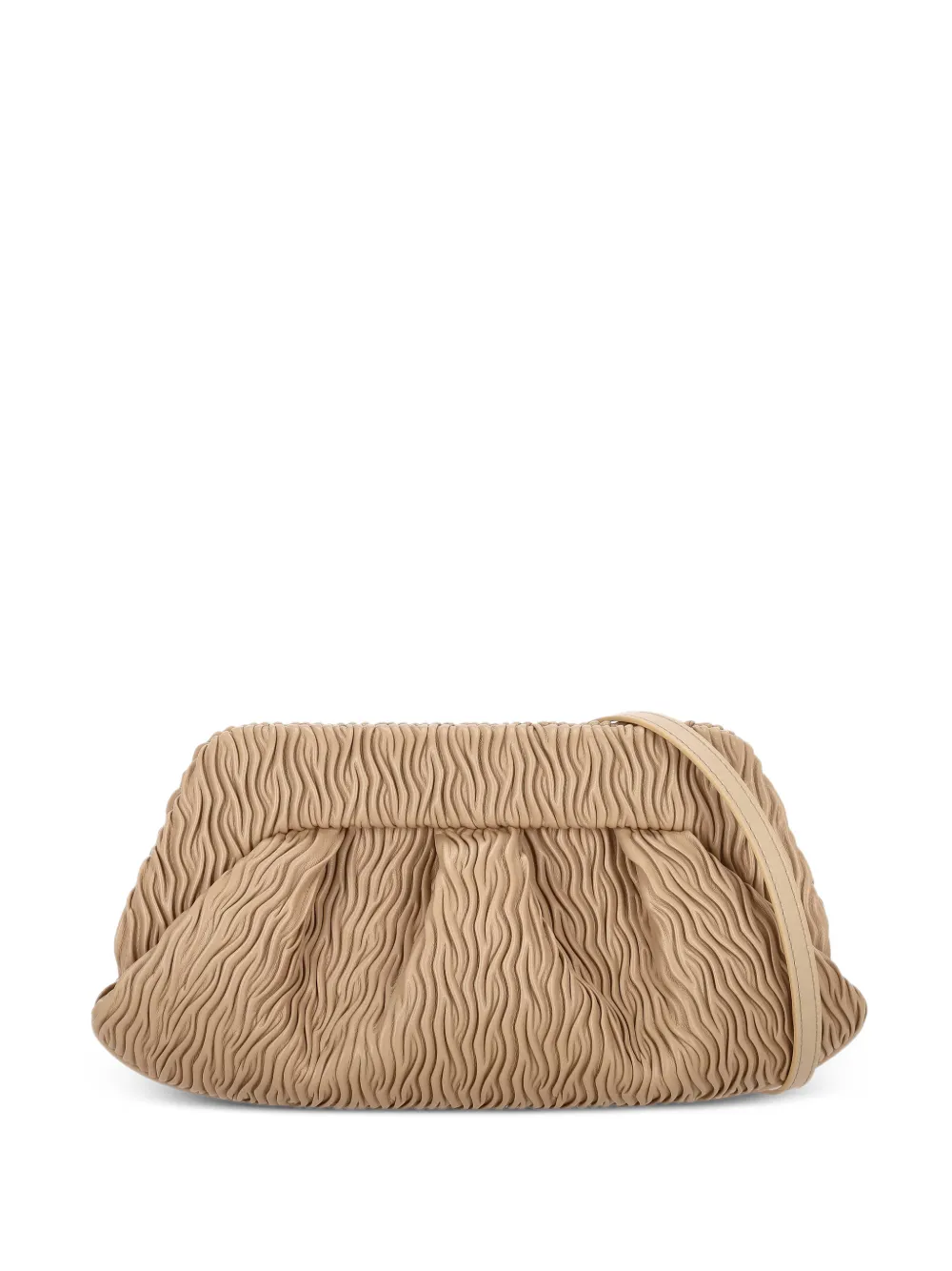 Themoirè Tia gathered clutch bag - Toni neutri