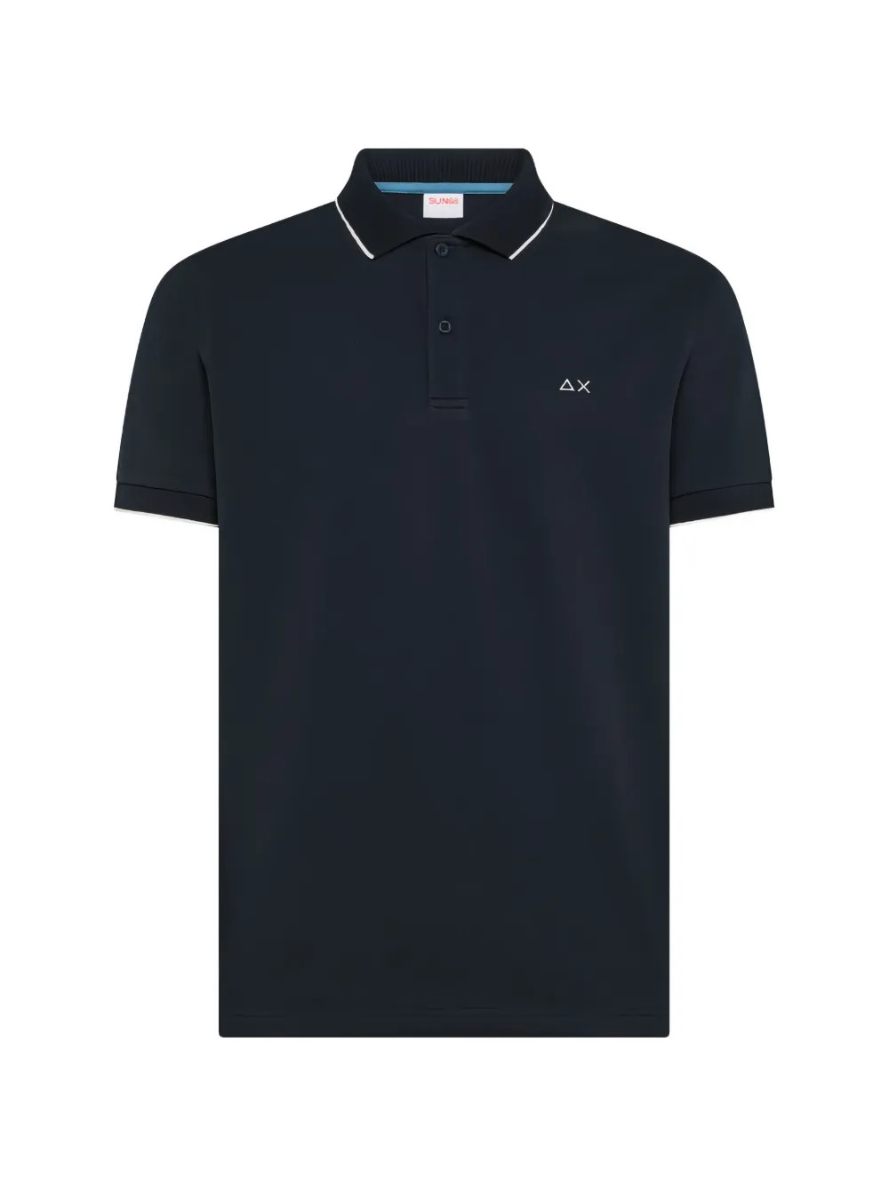 SUN68 KIDS contrast trim polo shirt - Blu