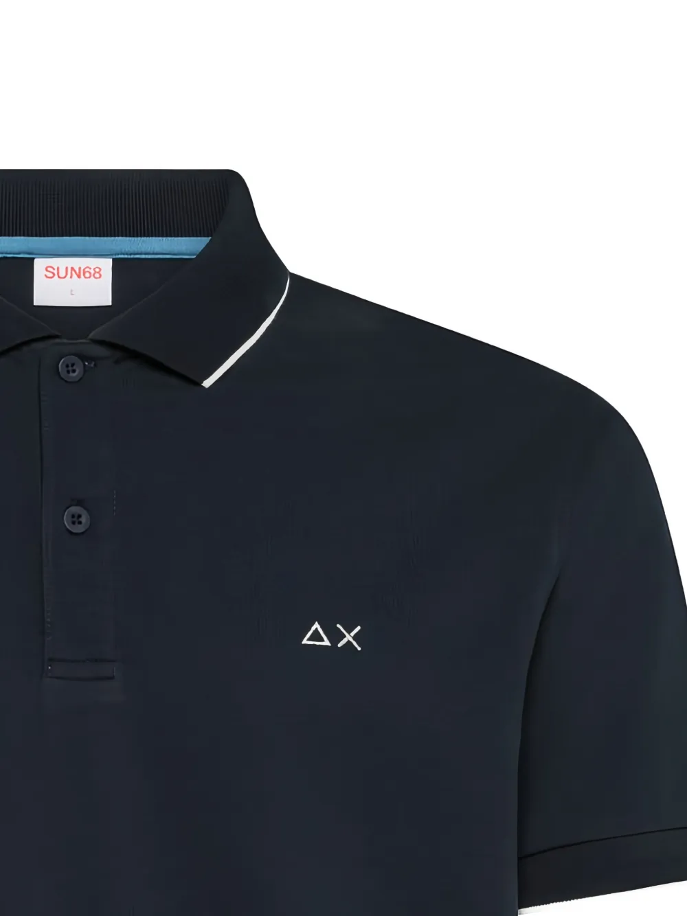 SUN68 KIDS Poloshirt met contrasterende afwerking - Blauw
