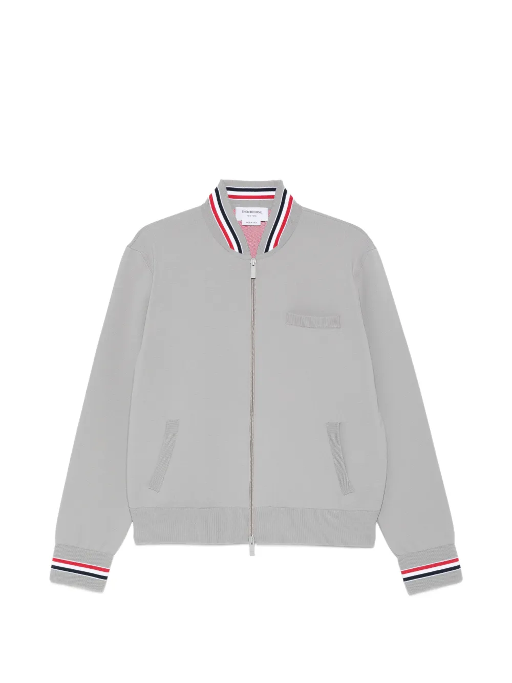 Thom Browne striped bomber jacket - Grigio