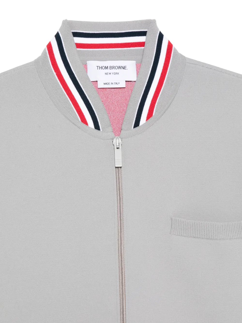 Thom Browne 65 intarsia bomberjack Grijs