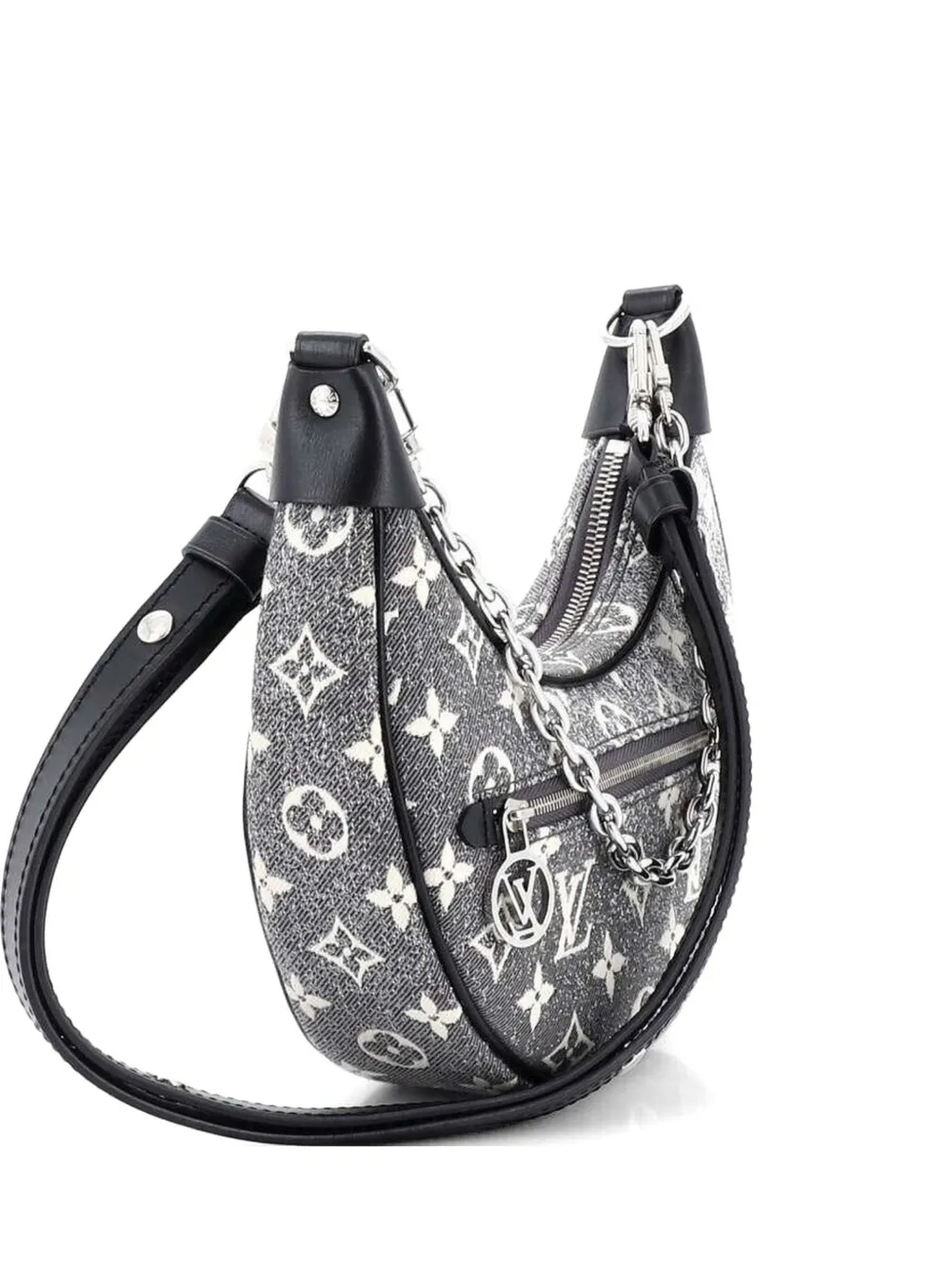 Louis Vuitton Pre-Owned Borsa passepartout Loop denim con monogramma - Grigio