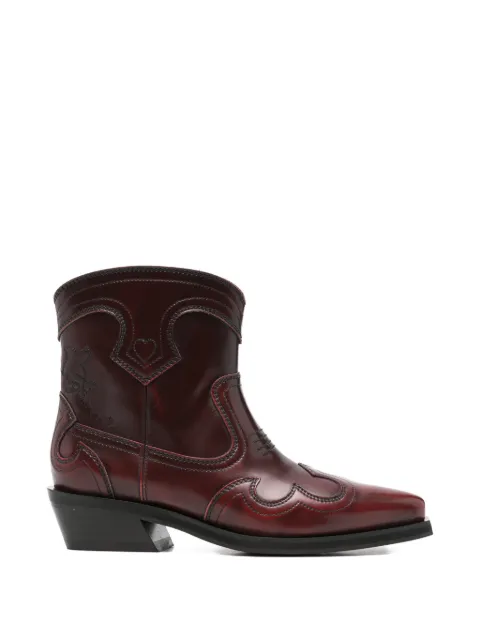 GANNI botas con costuras