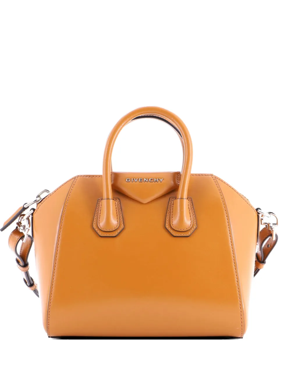 Givenchy Pre-Owned Borsa a tracolla Antigona mini in pelle lucida - Marrone