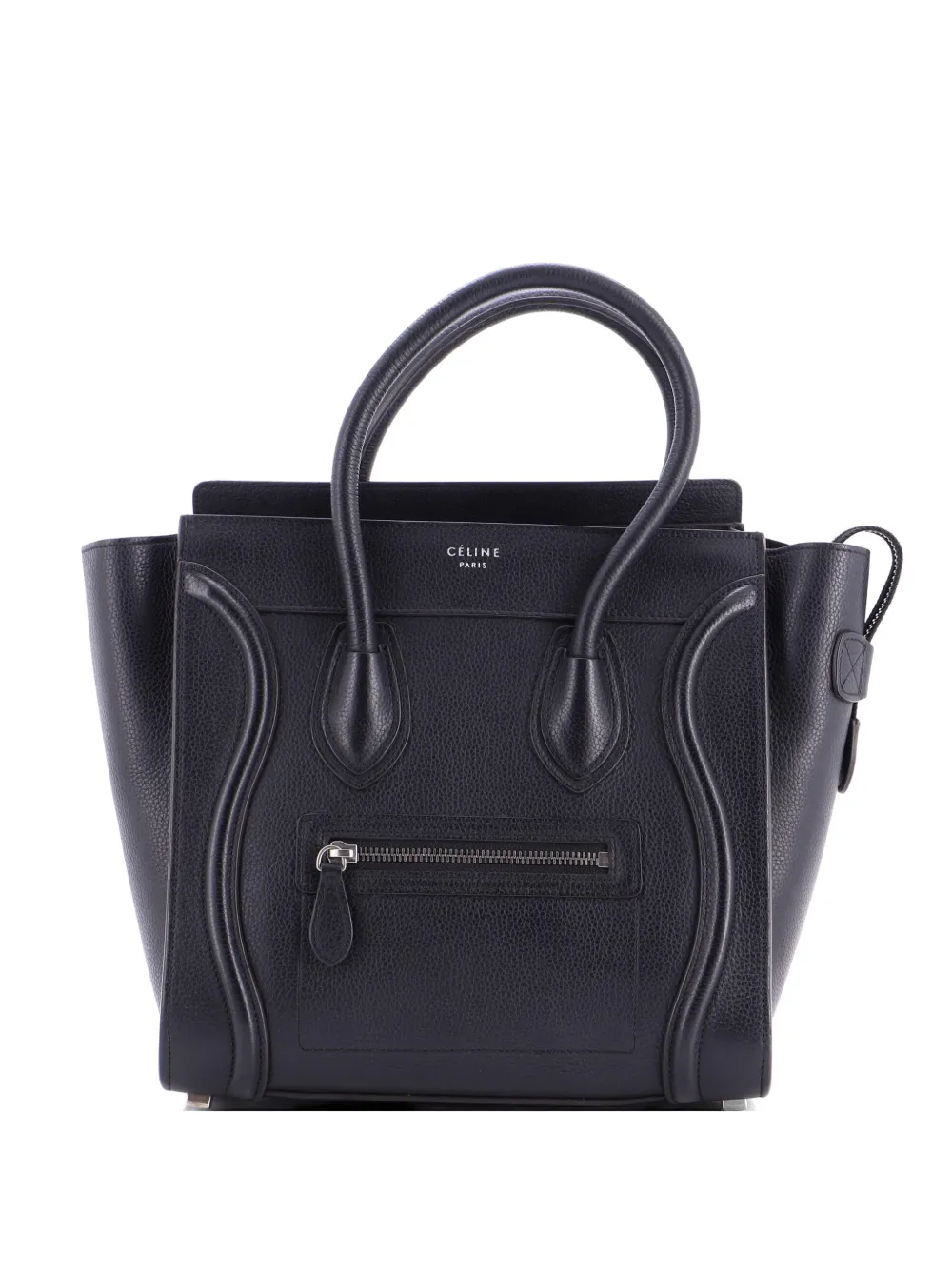 Celine Pre-Owned Borsa tote Luggage micro in pelle martellata - Nero