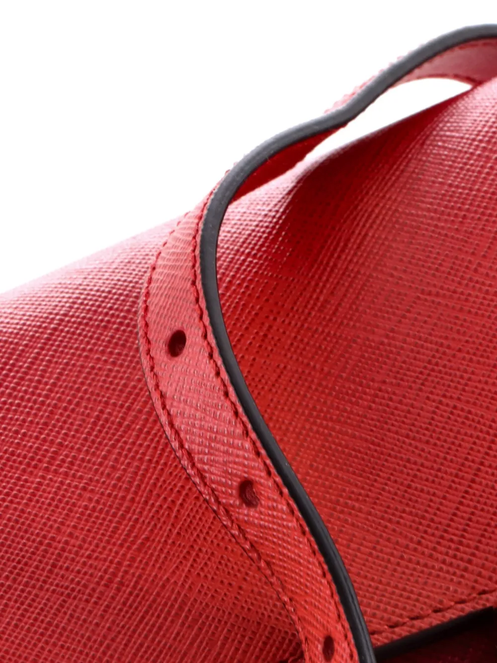 Embleme Flap Bag Saffiano Leather Small Shoulder Bag