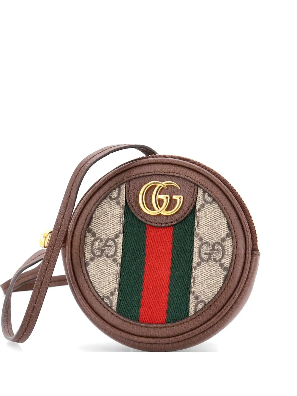 Gucci Pre-Owned Zaino Ophidia mini tondo in tela cerata GG - Marrone
