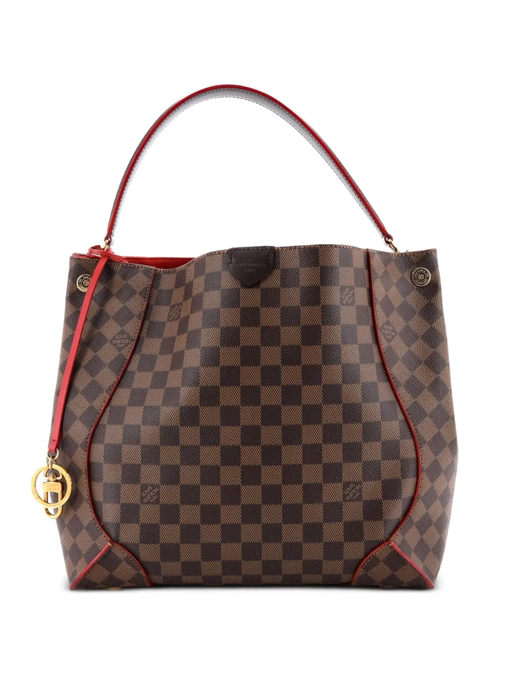 Louis Vuitton Pre-Owned Caissa Damier with Leather hobo bag - Marrone