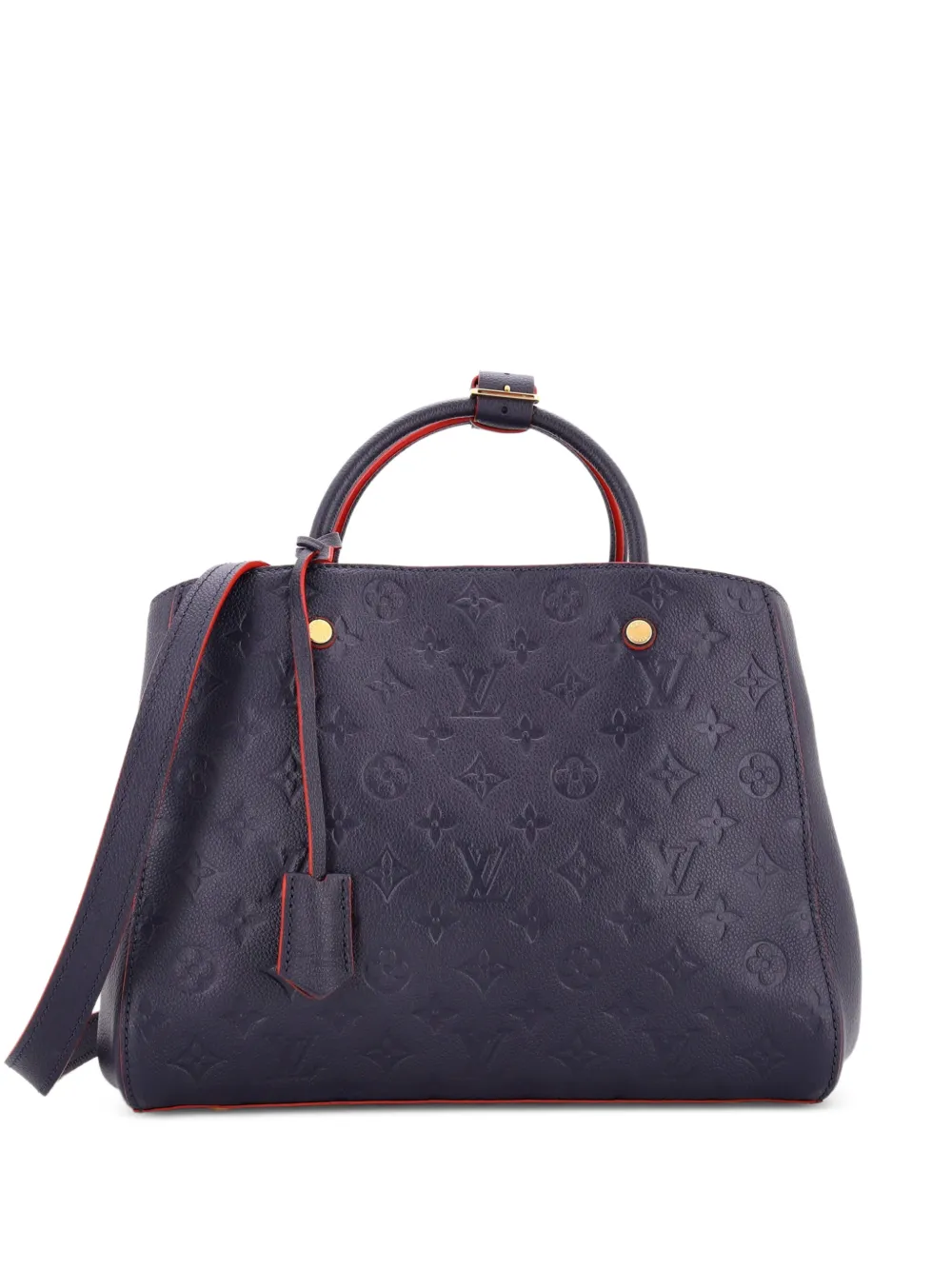 Louis Vuitton Pre-Owned Montaigne Handbag Monogram Empreinte Leather MM satchel - Blu