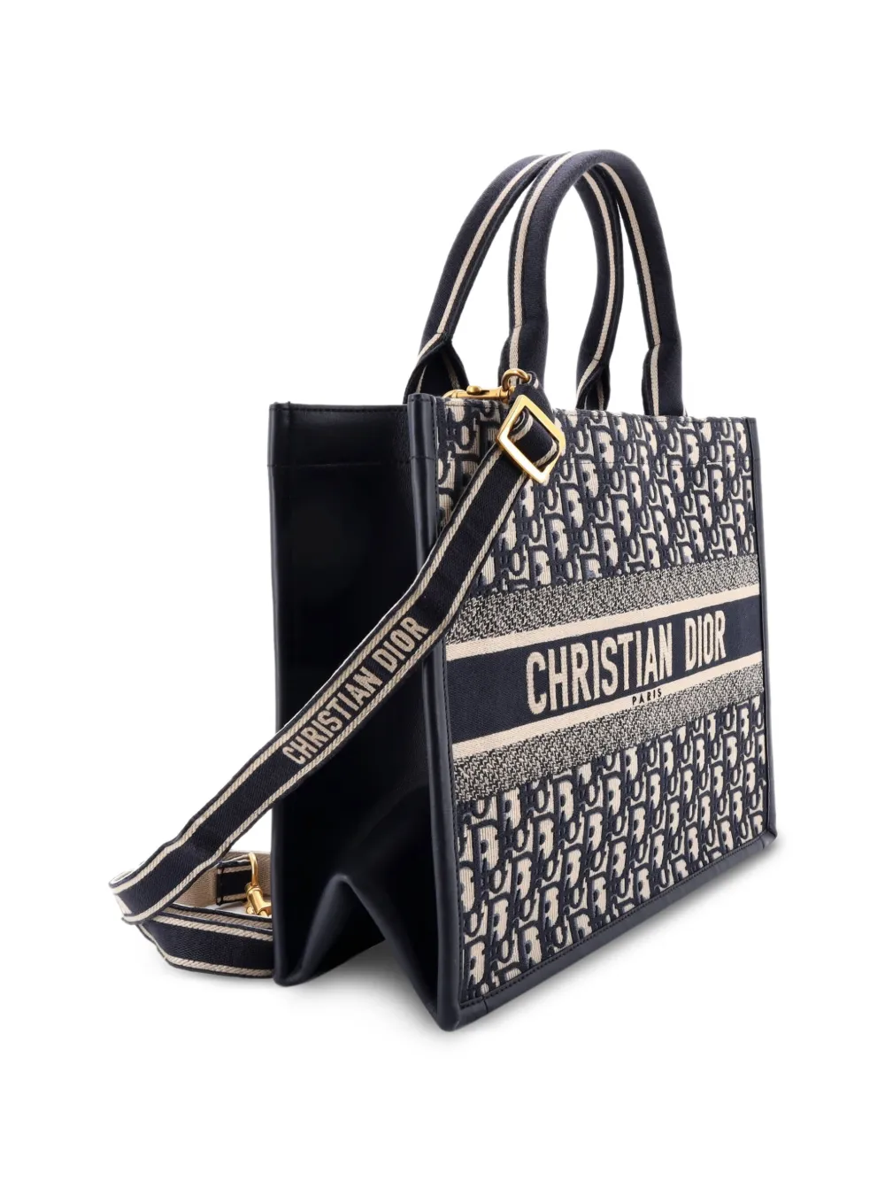 Book With Strap Oblique Canvas Medium Tote Bag