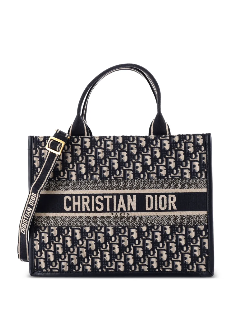 Christian Dior Pre-Owned Borsa tote Book with Strap media in tela con motivo Oblique - Blu