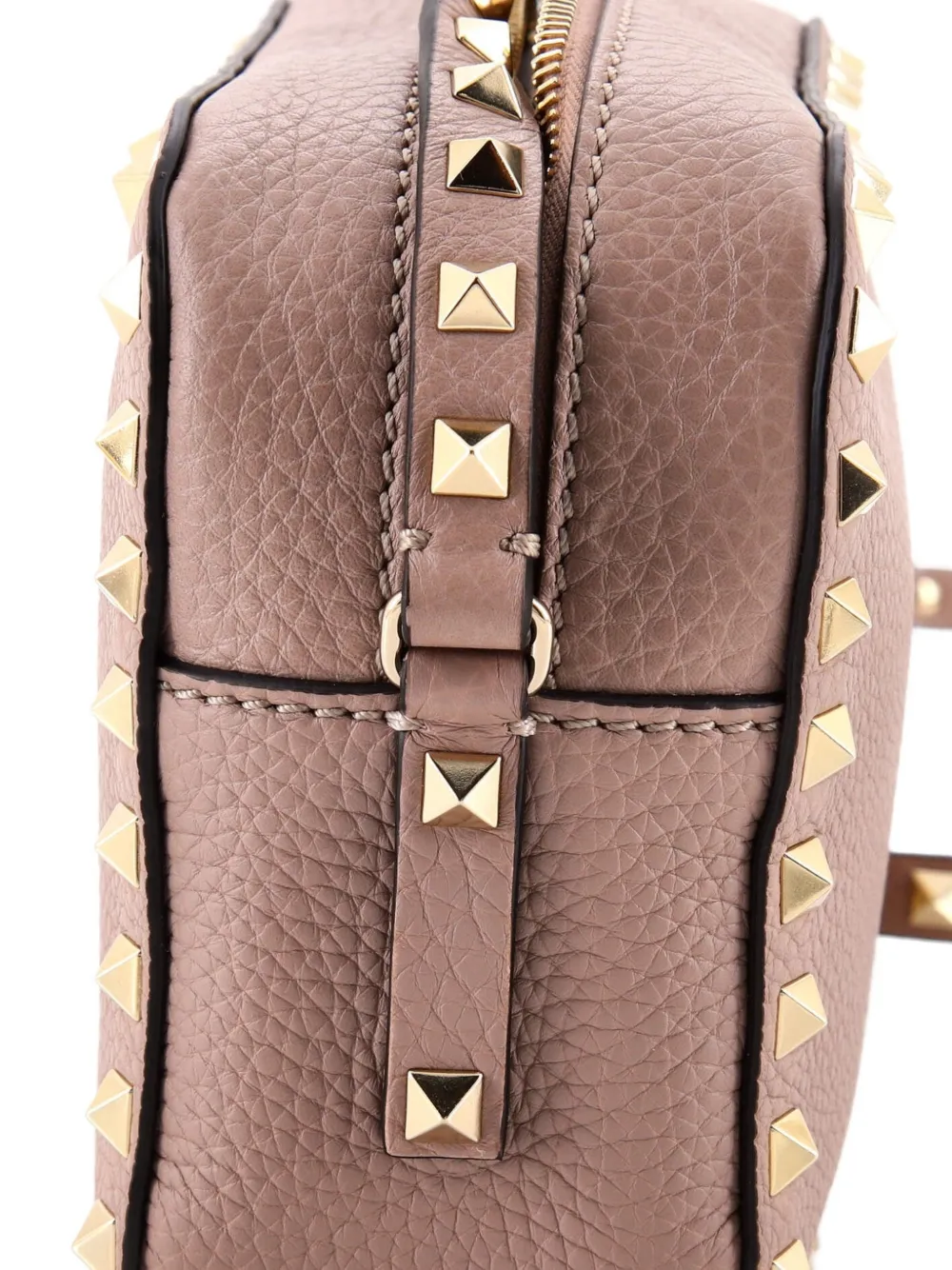 Rockstud Camera Leather Crossbody Bag