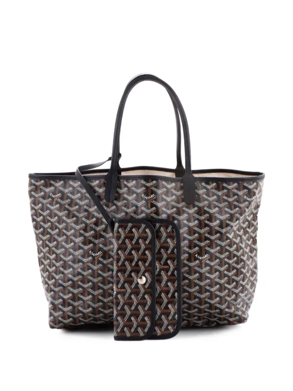 Goyard Pre-Owned Saint Louis Coated Canvas PM Tote Bag | Black