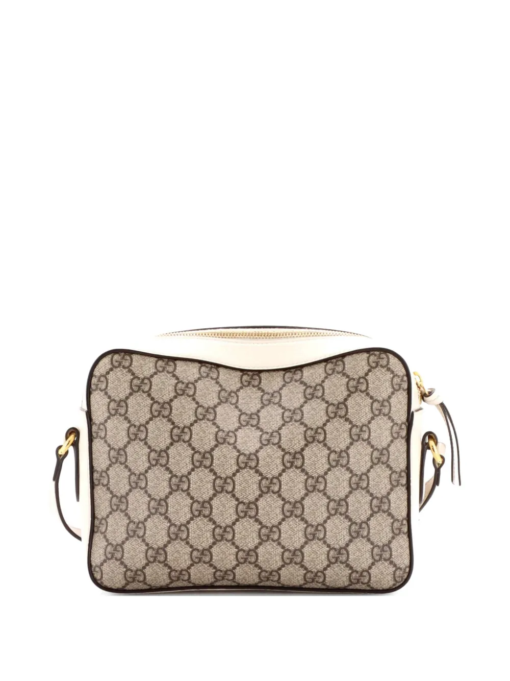  Gucci Pre-owned Horsebit 1955 Flap Pocket Camera Bag Gg Coated Canvas And Leather Small Crossbody Bag - Brown 
